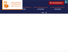 Tablet Screenshot of memphisveterinaryspecialists.com